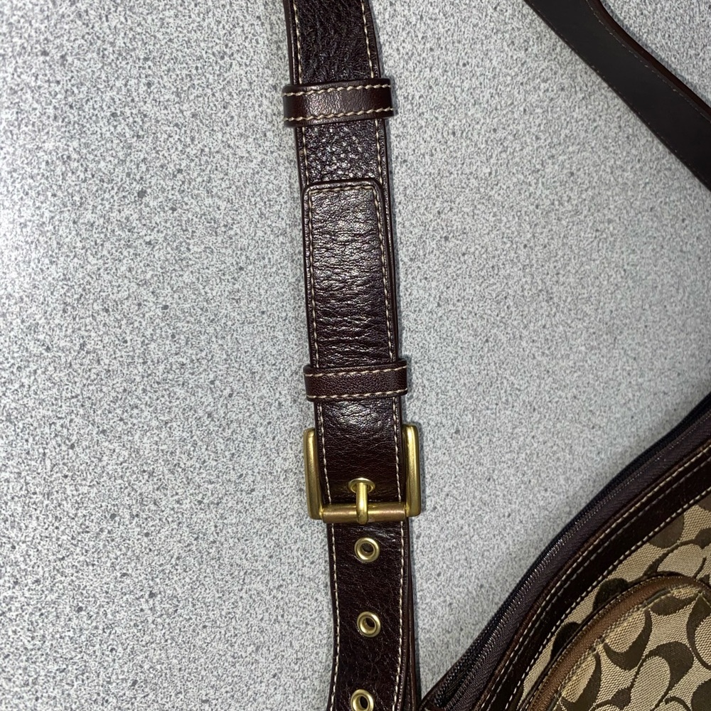Coach Vintage Signature 2-Way Belt Khaki Bag GUC - Picture 12 of 16
